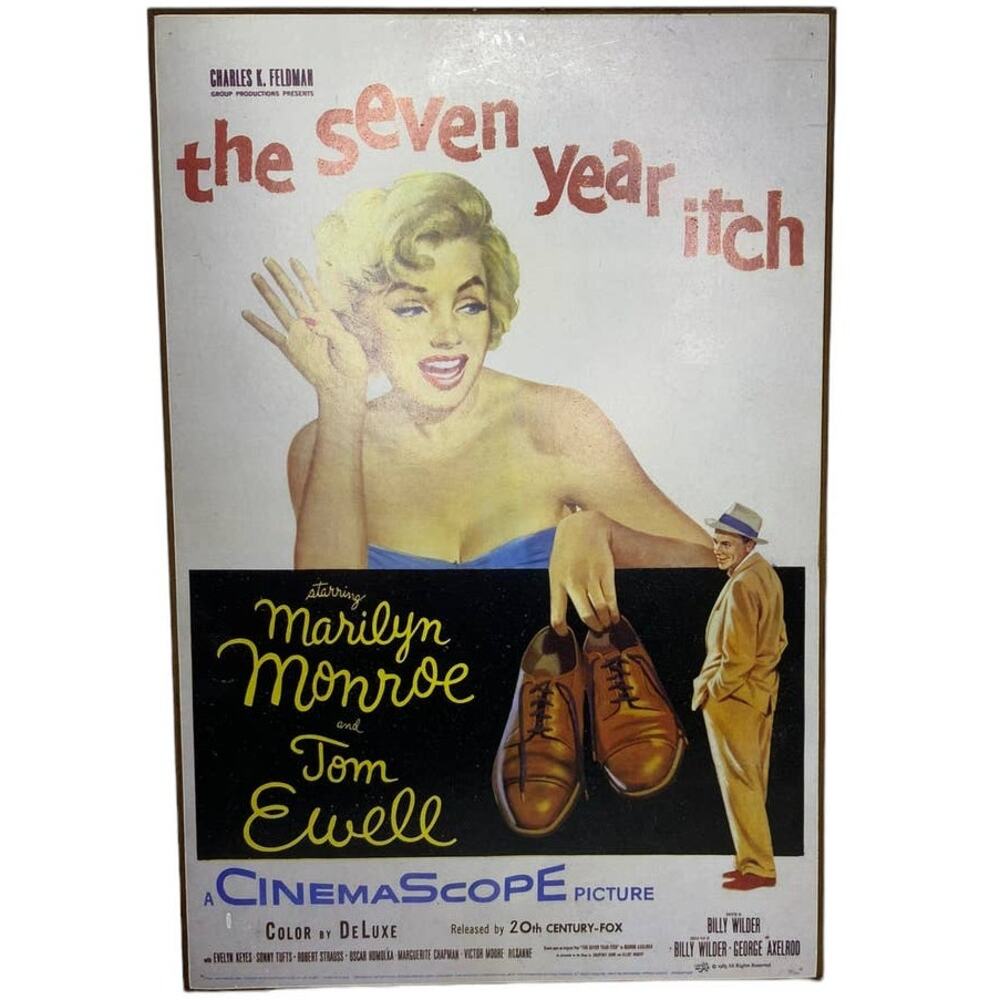 Radio Days The Seven Year Itch Wooden Movie Poster Sign Advertisement